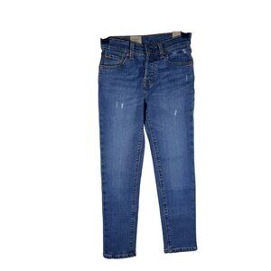 Levis‎ 501 Jeans Girls Size 8 Blue Fly Button Straight Leg Mid-Rise Denim NWT